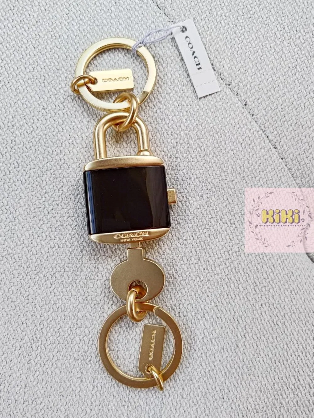 Coach Lock And Key Bag Charm Key Ring C1679